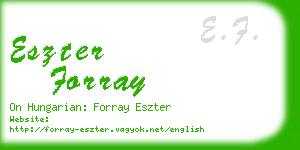 eszter forray business card